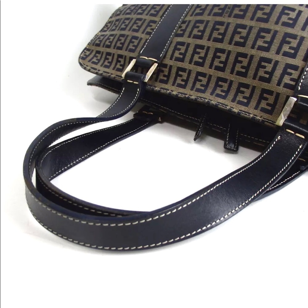 Auth FENDI Zuccino Canvas Handbag - Picture 4 of 7